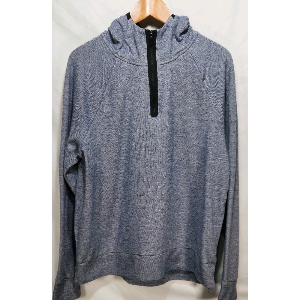 Champion Mens Hoodie Pullover Sweatshirt Size‎ XL 1/4 Zip Blue